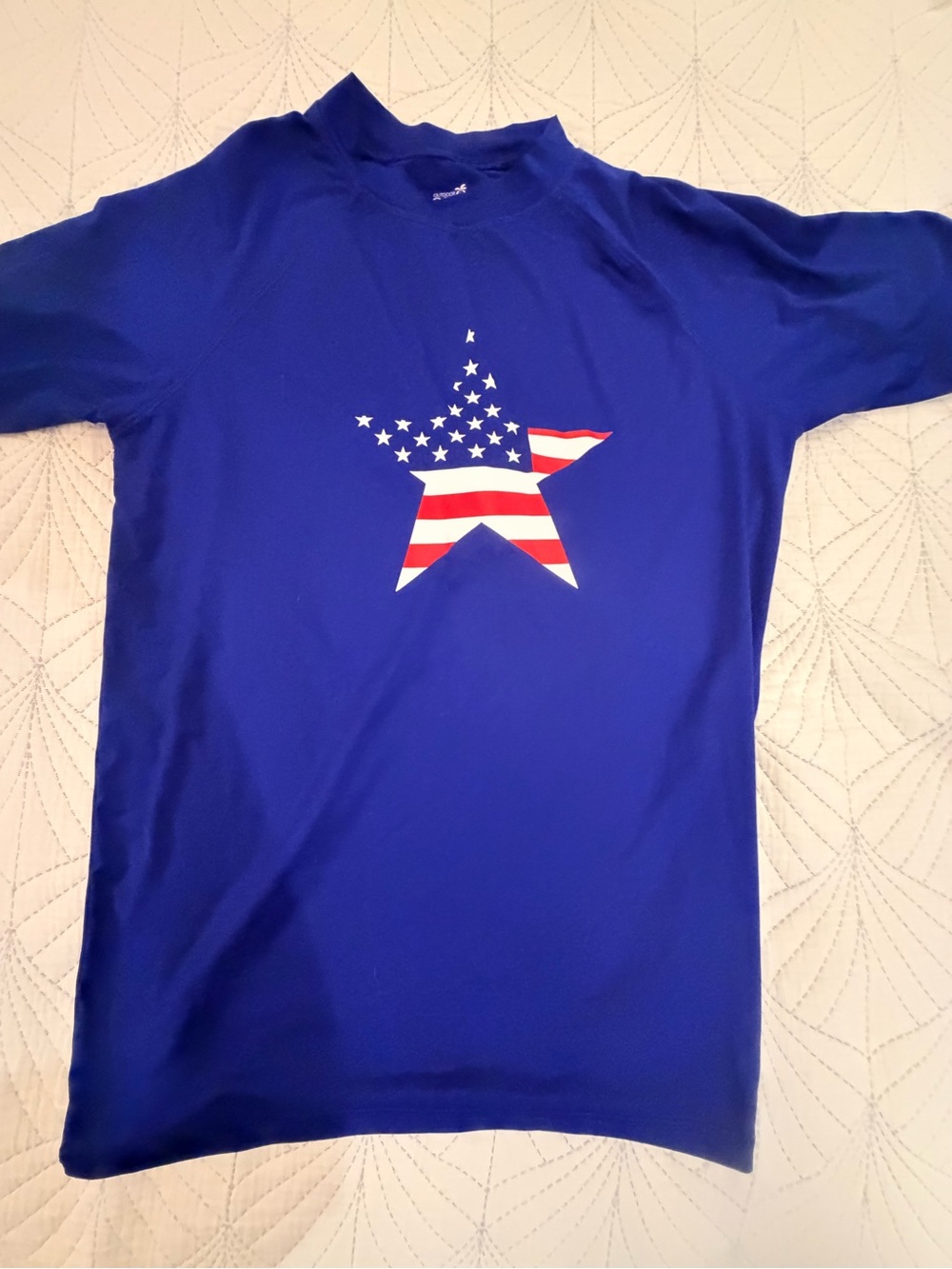 Oasis Royal Blue Short-Sleeve Tee with Stars & Stripes Star